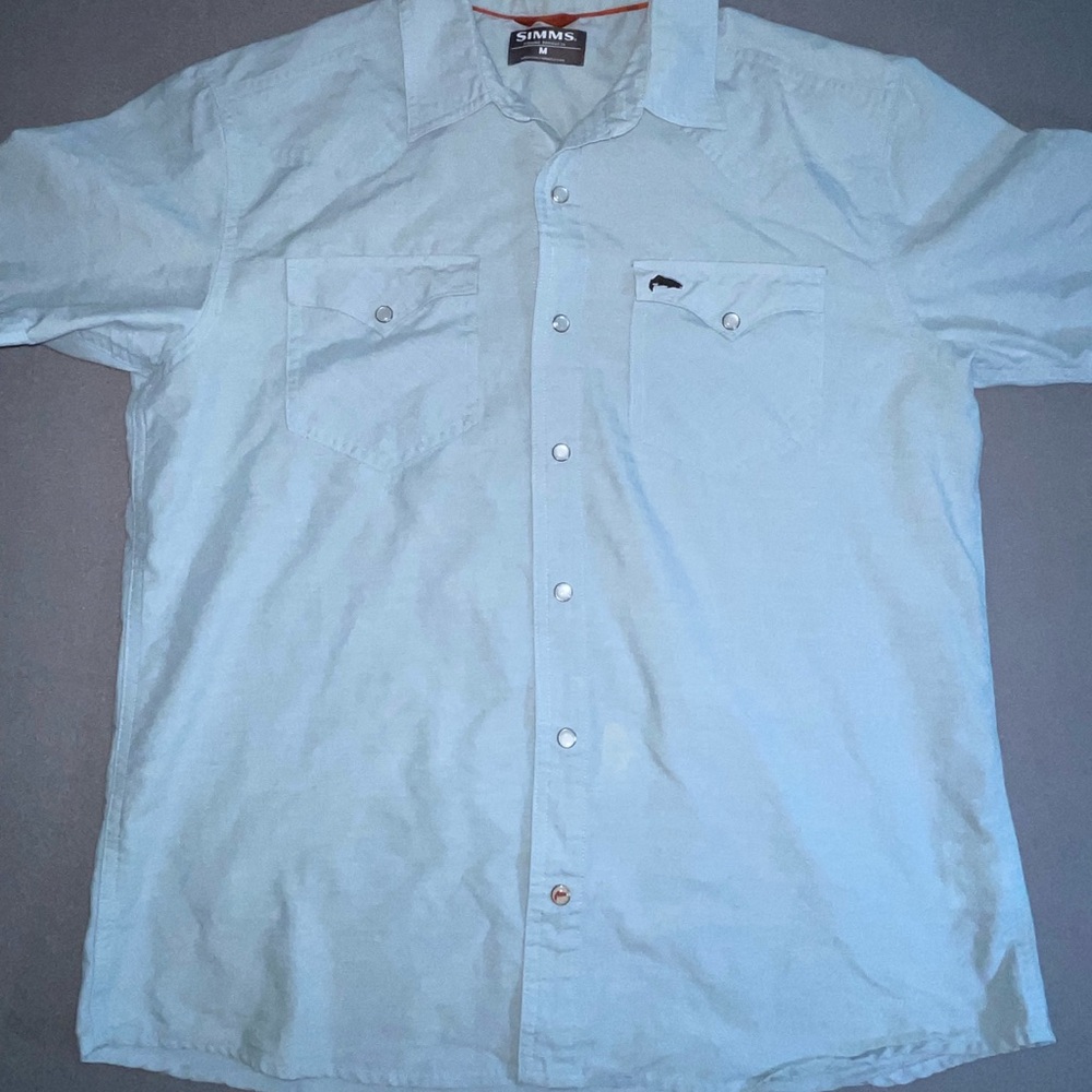 Simms pearl snap button up shirt